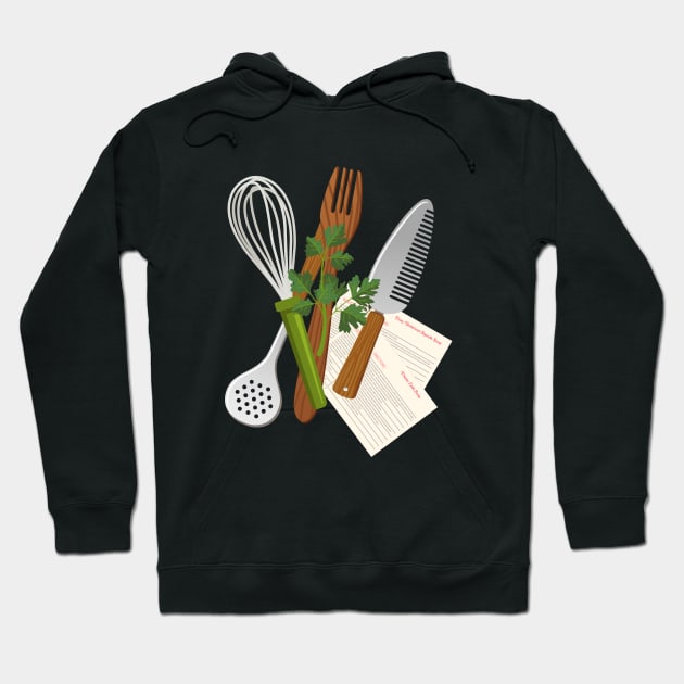 Utensil Pile Hoodie by SWON Design